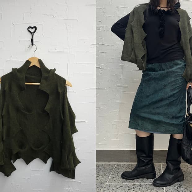 khaki horn vest