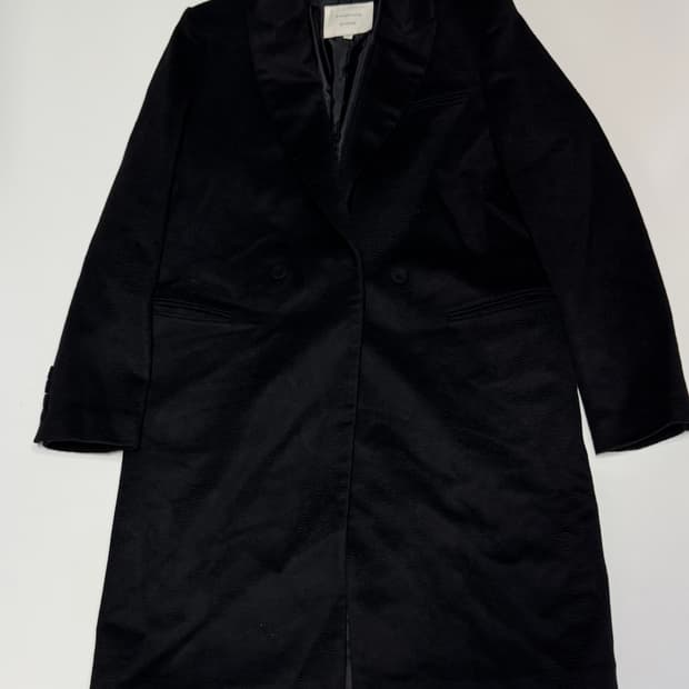 여성 쏘울 sowool 캐시미어 100% 미니멀 블랙 코트 55