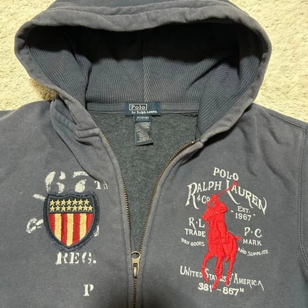 폴로빅포니 성조기 후드집업