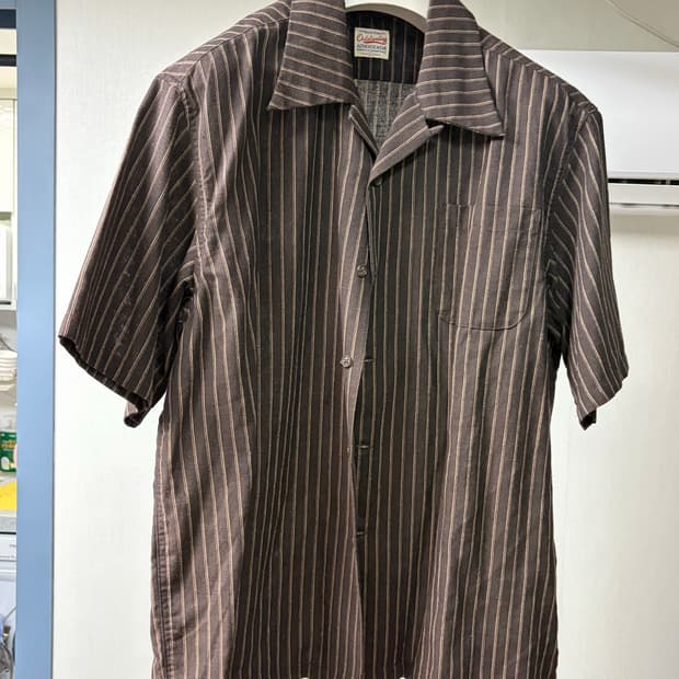 아웃스탠딩 오픈카라 반팔셔츠