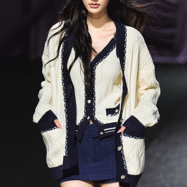 AGAM 니트가디건+니트나시탑(S사이즈)