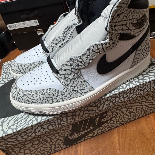 정품새제품 나이키 조던1 하이 OG 화이트시멘트 270mm