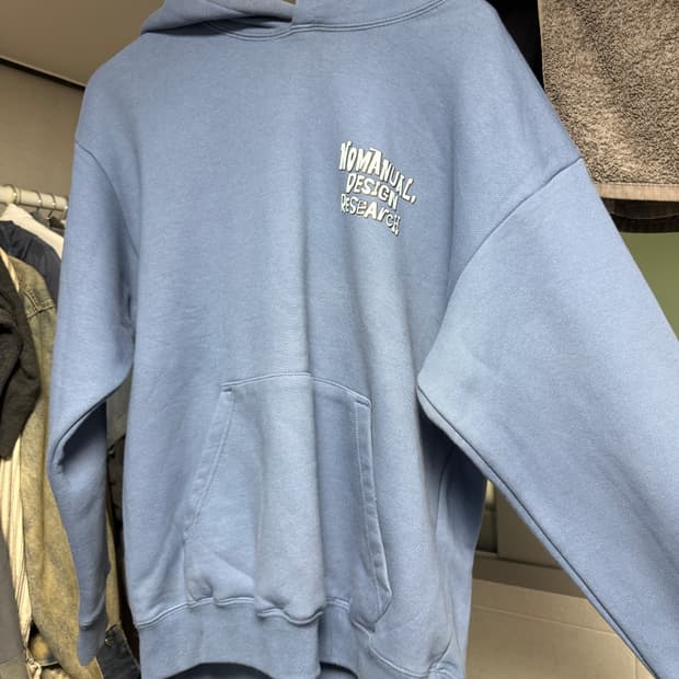 DOODLE LOGO HOODIE - LIGHT NAVY
