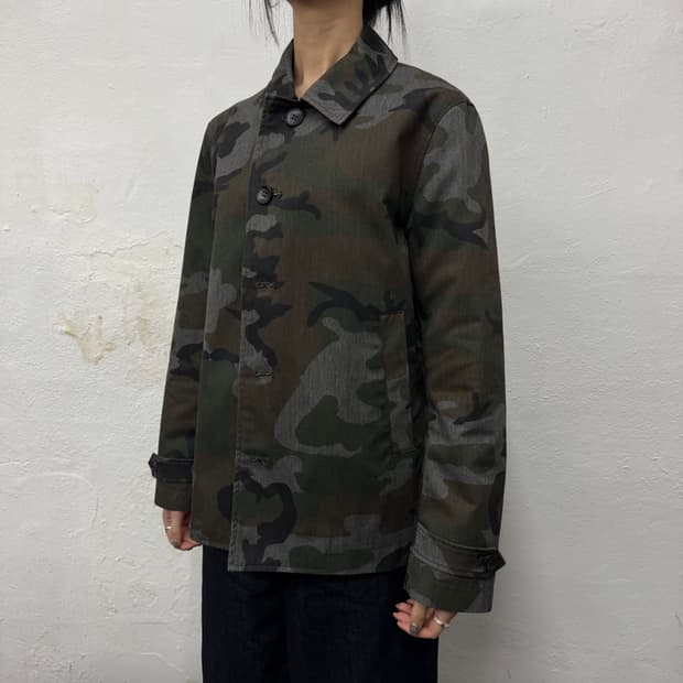 저널스탠다드 카모패턴 트윌 코튼 버튼 블루종 자켓