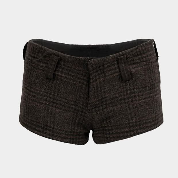 ‼️8일까지할인‼️러프넥 체크 숏 팬츠