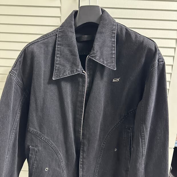 Bulky zipper denim Jacket