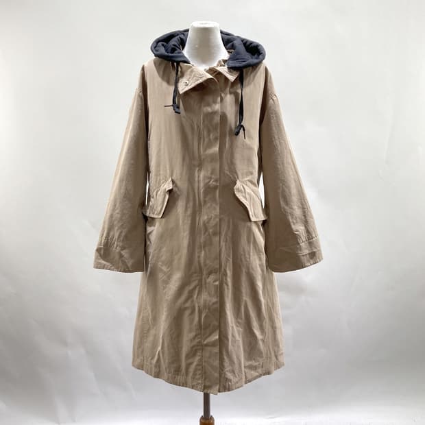 르샵 여성 내피 후드 트렌치코트 베이지 F 