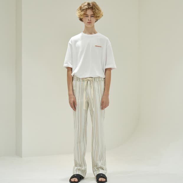 LLUD x STU 파자마 팬츠 베이지