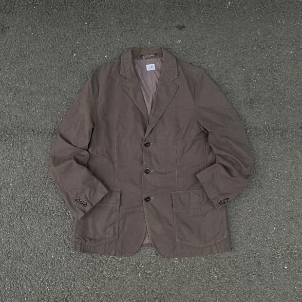 00s CP 씨피컴퍼니 아카이브 올드스쿨 브라운 체크 블레이저 자켓 L