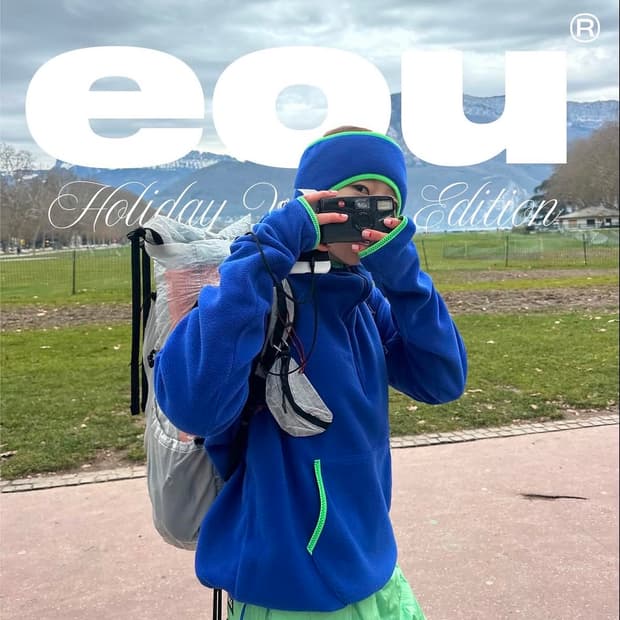EOU 이오유 FLEECE PT001 BL& FLEECE HD002 BL