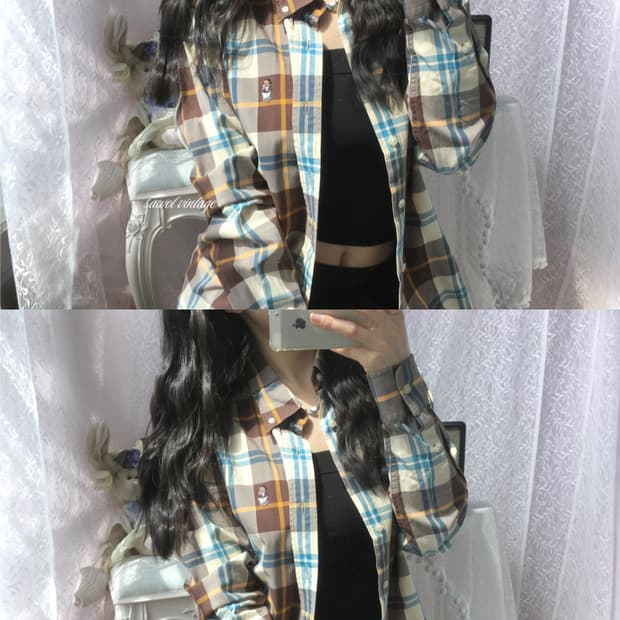 Teenie weenie chocolate check shirt