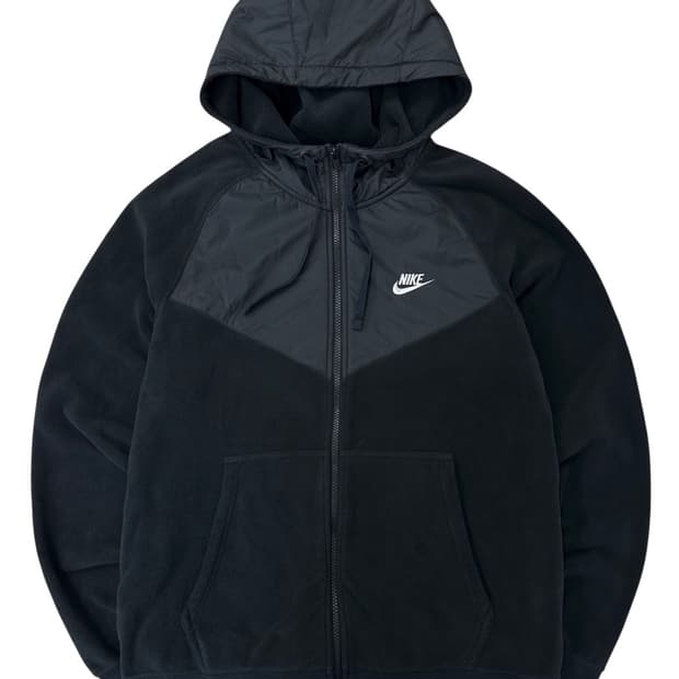나이키 플리스 바람막이 블랙&그레이 (M)