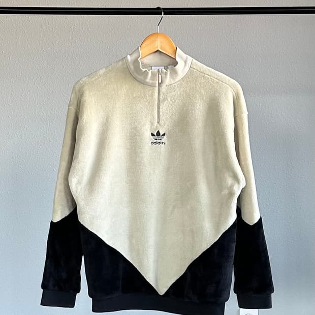 [XS]아디다스 트레포일 하프집업 후리스 플리스