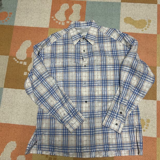 (1)밈더워드로브 빈티지 워시드 체크 셔츠