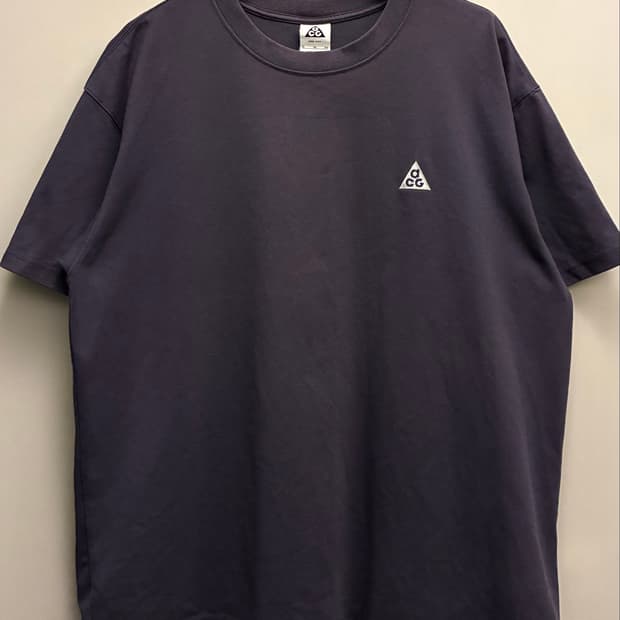 (XL)나이키 ACG LBR 자수 로고 반팔티셔츠 퍼플 네이비