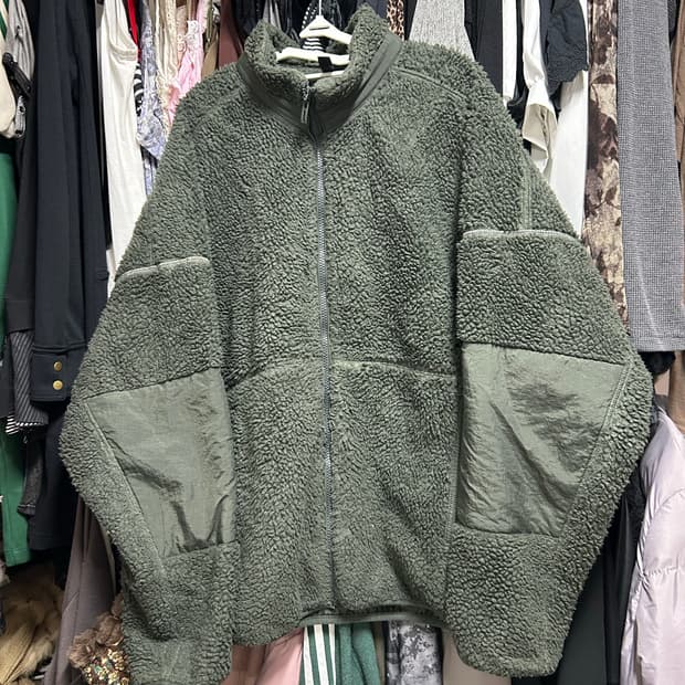 아디다스 보아 플리스 자켓 카키그린