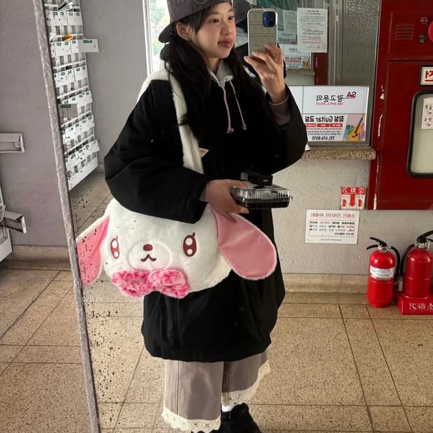 베이비메탈클럽x스핀즈 슈가바니즈 시로우사 가방 핸드숄더백 갸루일본