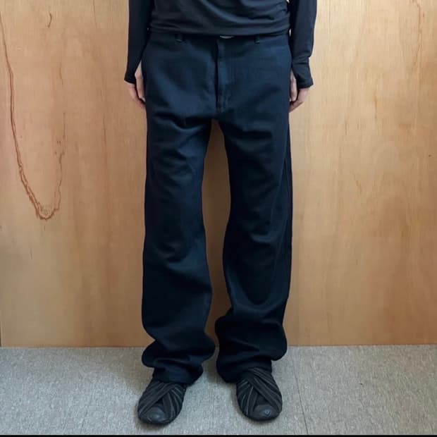 꼼데가르송 옴므 스트레이트 울 팬츠