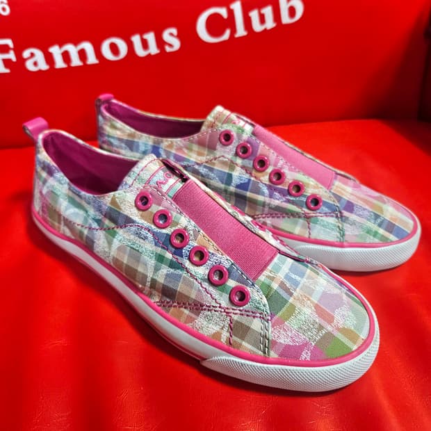 (새상품) 코치(COACH) 케이티 멀티 컬러 플래즈 컨버스 스니커즈