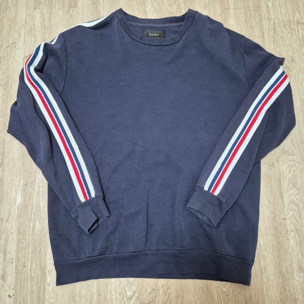 자라 클래식 사이드라인 맨투맨