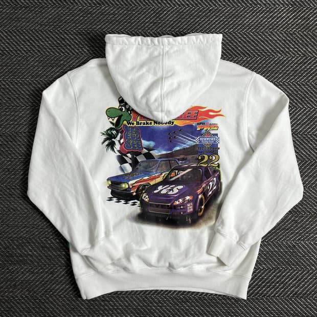 예스아이씨 레이싱 빅로고 그래픽 후드 티셔츠 o 2959