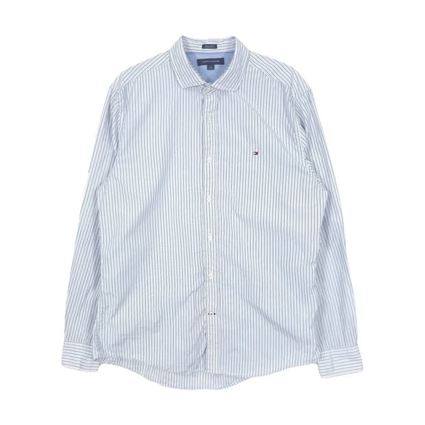 TOMMY HILFIGER 100수 2합 스트라이프 셔츠 L