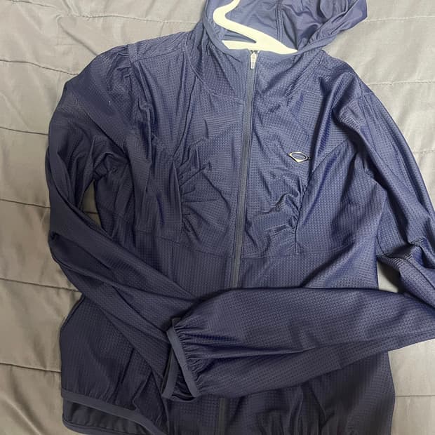 미스치프 후드 와플 집업 네이비 M