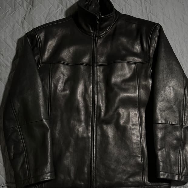 캘빈클라인 집업 레더 자켓