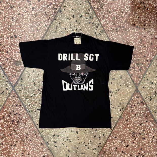 80s DRILL SGT OUTLAWS 티셔츠 (L)
