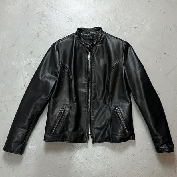 80's 브룩스 레더 카페레이서 자켓 빈티지 레더 자켓