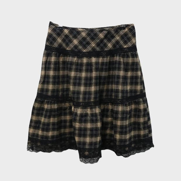 GEGRGE 체크 레이스 캉캉 스커트 63173