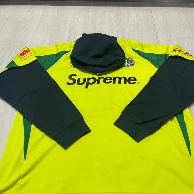 슈프림 후드 사커 저지 브라이트 그린 - 23FW XL