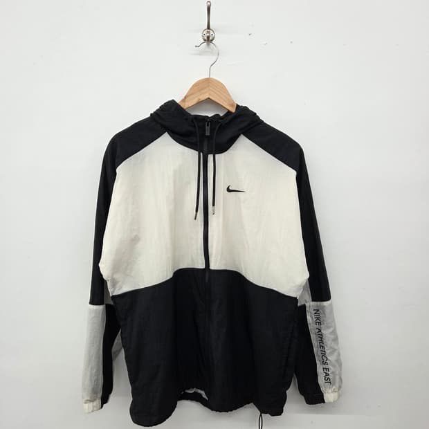 나이키 바람막이 블랙/화이트 후드 자켓 남m
