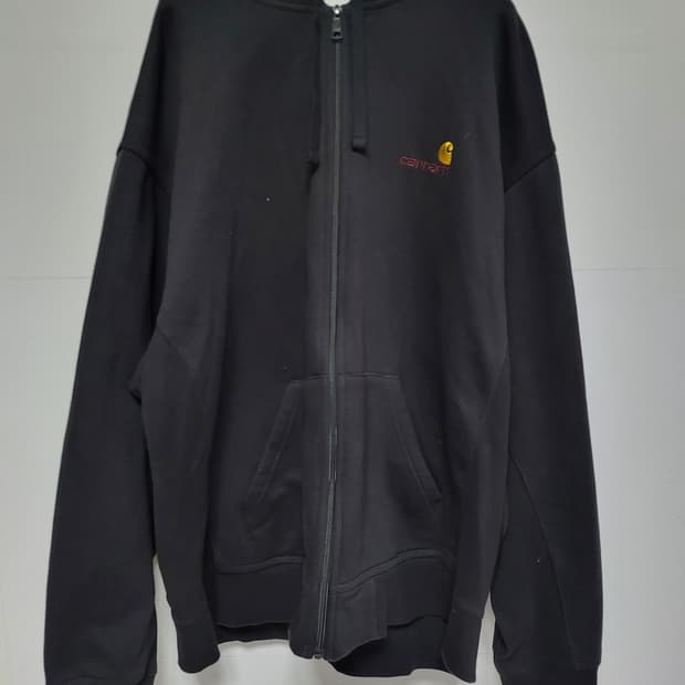 칼하트 WIP 후드 아메리칸 스크립트 블랙 XXL