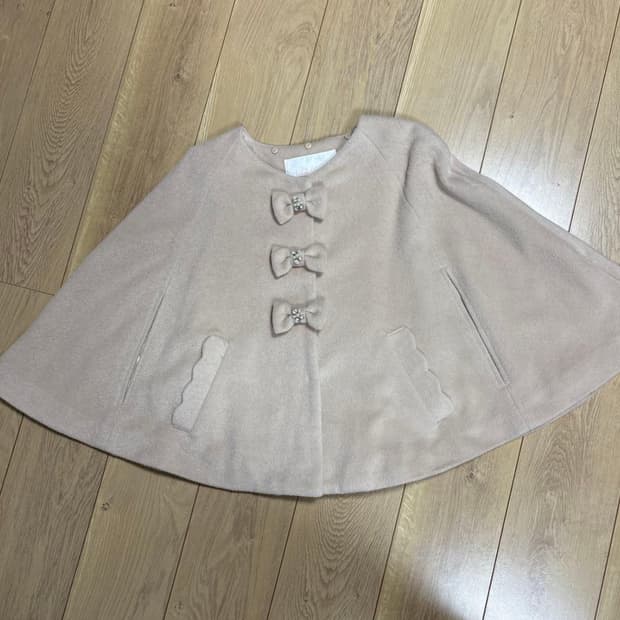 리즈리사 리본 케이프 코트 베이지