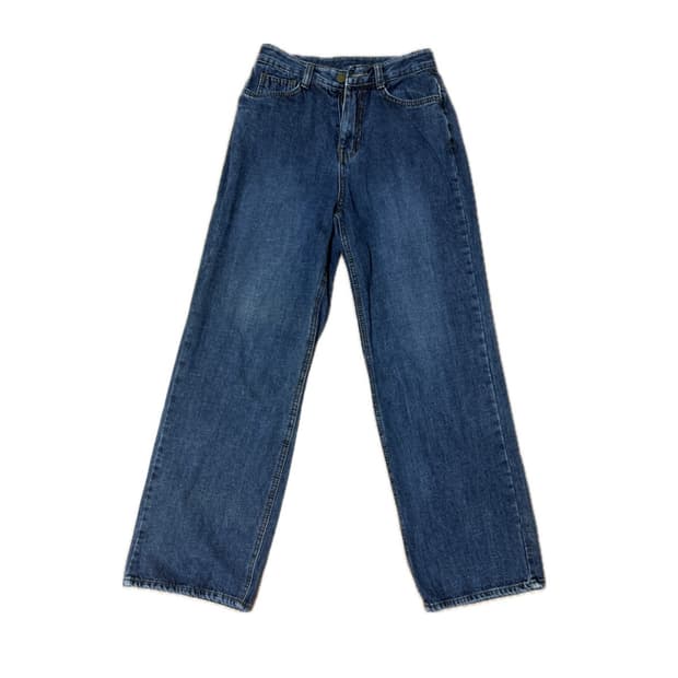 빈티지 와이드 일자 데님 청바지