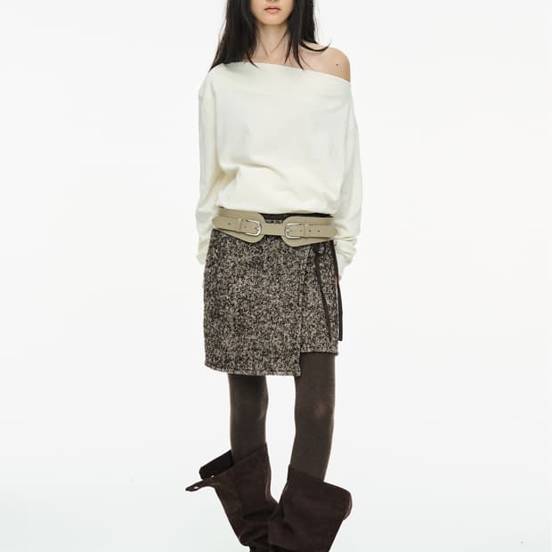 cerric 세릭 STRING WOOL CAPE BROWN