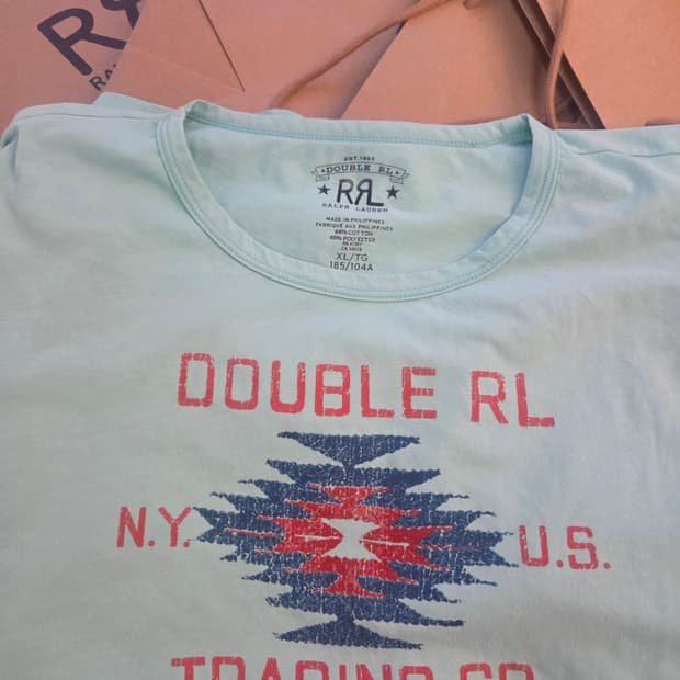 RRL 민트색 나바호 반팔티 더블알엘 XL