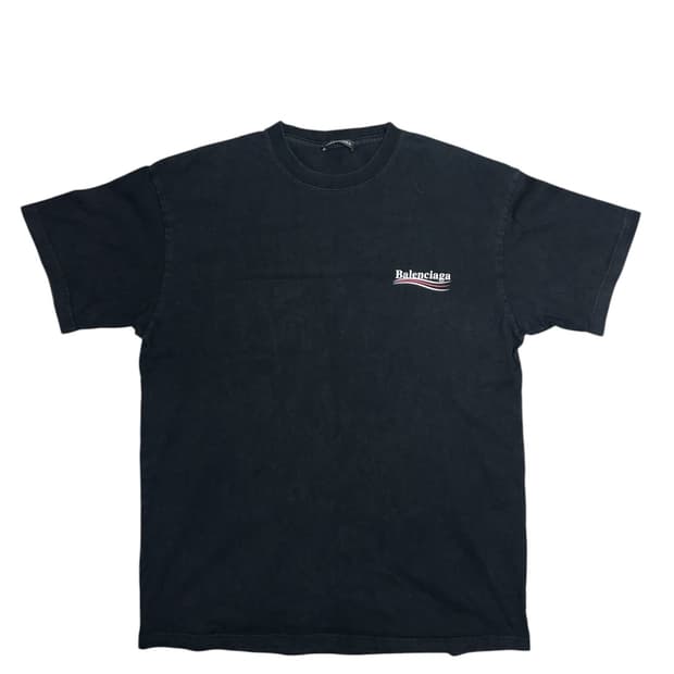 [정품] 발렌시아가 웨이브 로고 반팔티 L