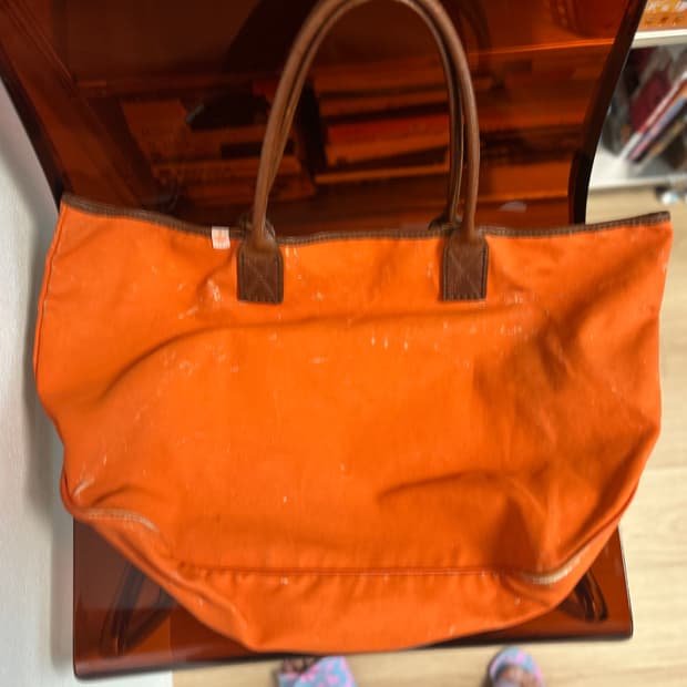 VISVIM 올드비즈빔 오렌지 호머 캔버스 토트백