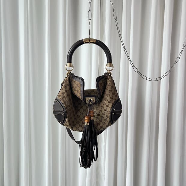 구찌 인디 뱀부 숄더백