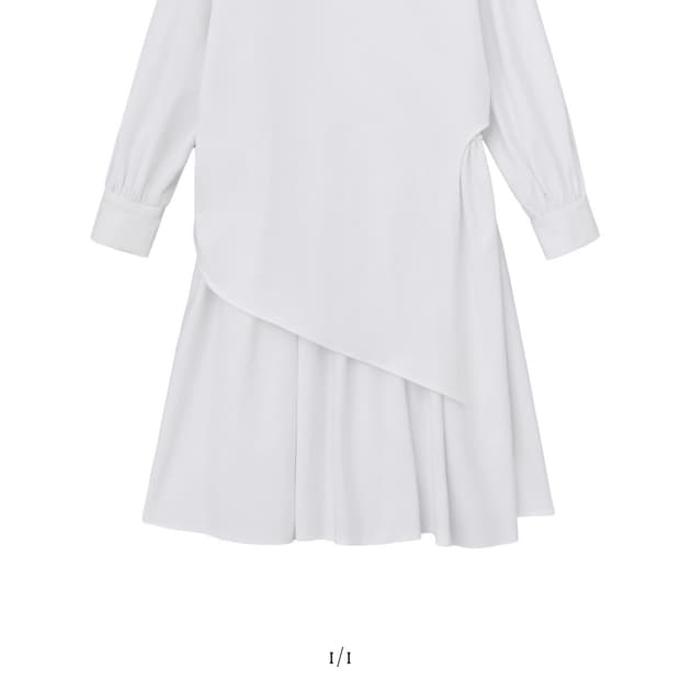cosmoss centric draped dress white