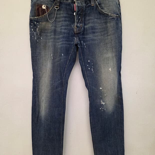 디스퀘어드2 워싱 데님 청바지