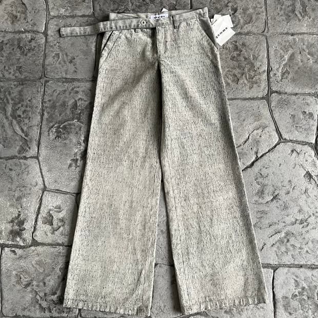 gomme 크랙 패턴 플레어 팬츠