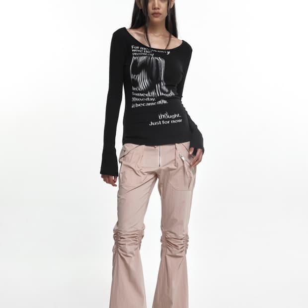나체 EXPOSURE ZIP DETAIL PANTS