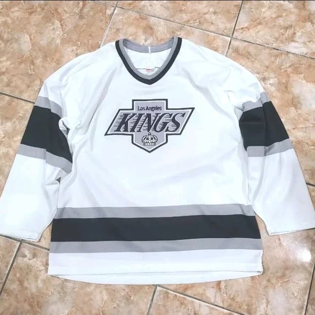 CCM LA KINGS 엘에이 킹즈 하키 져지 화이트 긴팔