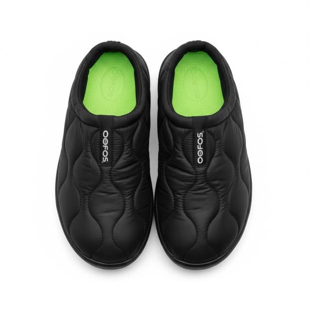 우포스 OOFOOS 블랙 패딩 슬리퍼 280