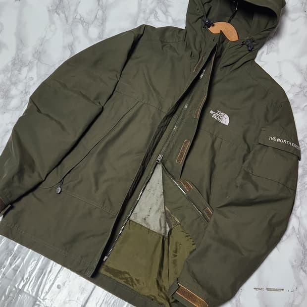 노스페이스 카키 13 바람막이 후드 자켓