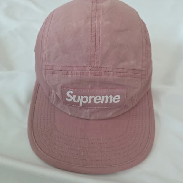 슈프림 왁스드 립스탑 캠프캡 라이트 핑크