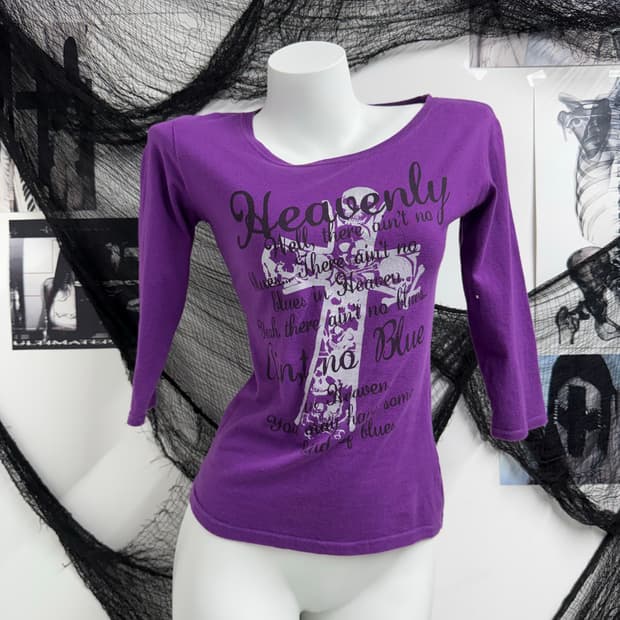 Skull lettering printing quarter sleeve